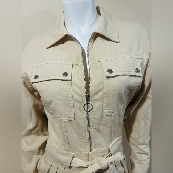 Sandro Paris Pleated cotton and linen-blend twill playsuit - Picture 11 of 12